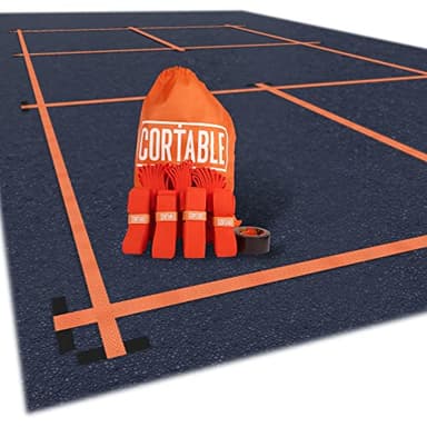 Cortable Temporary Pickleball Court Lines - Original Portable Pickleball Court Marking Kit, Lines for Outdoor or Indoor, No Measuring Needed
