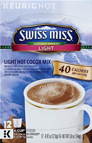 Swiss Miss Sensible Sweets Light Hot Cocoa Keurig Single-Serve K-Cup Pods, 12 Count