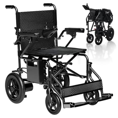 [2026 Upgrade] Hassky Electric Wheelchair for Adults Foldable, 15 Miles Range Motorized Wheelchair, All Terrain Power Wheelchairs for Seniors Supports Up to 350 lbs Black