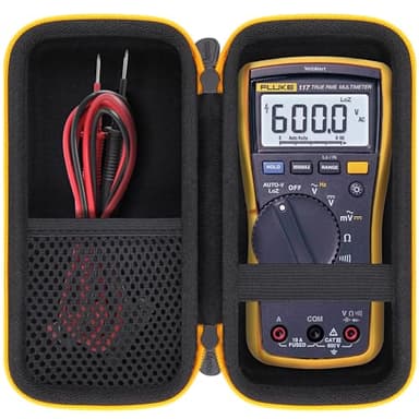 Aenllosi for Fluke 117/116/115/114/113 Digital Multimeter Hard Case, Fluke Volt Meter Organizer (Case Only)
