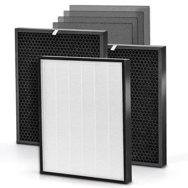 ONLYJIA Replacement Filter Compatible with Air-Doctor Air Purifier Model AD3000 3000, Includes 1x White Filter, 2x Carbon VOCs and 4x Extra Pre Filters Combo