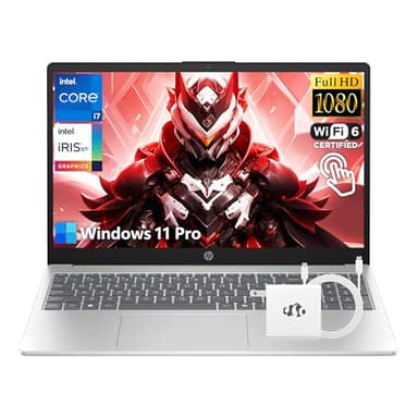 HP i7 Touchscreen Laptop, 10-Core Intel Core i7-1355U(Up to 5GHz, Beat Core 7 160U), 16GB DDR4 1TB SSD 15.6" FHD Intel Iris Xe Graphics Win 11 Pro Wifi6 w/GM Accessory Notebook for Business Gaming