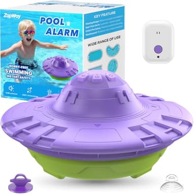Pool Alarm with Indoor Receiver, 110dB Ultra Loud Floating Alarm for Inground & Above Ground Pools, Adjustable Sensitivity for Backyard Water Safety with Children & Pets, Violet-Mint
