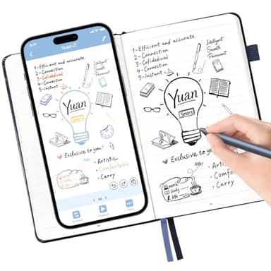 Digital Pen Writing Set - Smart Pen for Note-Taking with Notebook, Real time Sync Digitizing for Paper Notes Meeting Convert to Text Storing Sharing Sync Pen with Notebook is Good Christmas Tech Gifts