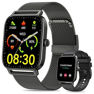 Smart Watch for Men Women Fitness: Waterproof Make Answer Call Running Smartwatch for Android Phone iPhone Samsung Compatible Digital Mens Watches SpO2 Sleep Heart Rate Monitor Step Pedometer Tracker