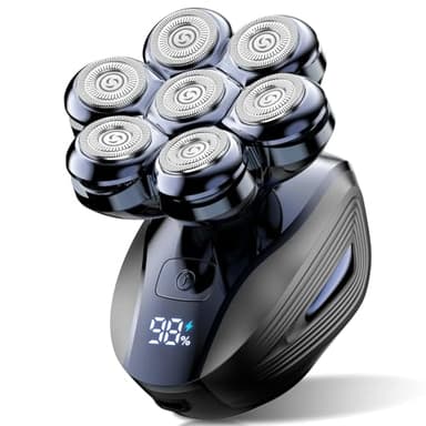 Head Shavers for Bald Men: Upgraded Detachable Head Shaver - IPX7 Waterproof Wet or Dry Electric Razor for Men - 7D LED Display Rechargeable Shaving Grooming Kit with Type-C Charge
