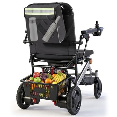 Heavy Duty Electric Wheelchair 400 lb Capacity, 40lbs Lightweight Foldable Power Wheelchairs for Adults with 20" Wide Seat, 25 Miles Range, 500W Motor – Airline Approved