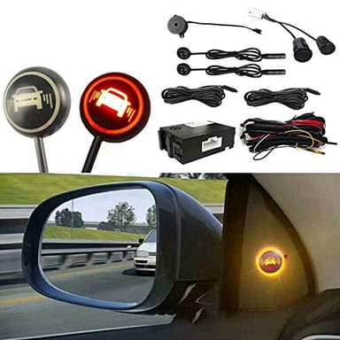 Car Blind Spot Monitoring System, 12V Car Blindspot Sensors Lane Change Reminding Driving Assistance Sensor Monitoring