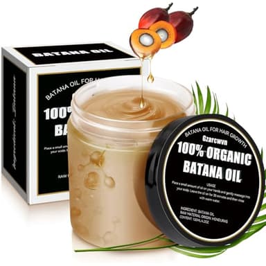 Gzarcwvn 100% Organic Raw Batana Oil for Hair Growth – Natural Treatment for Alopecia, Hair Maintenance, and Nourishment – Moringa & Batana Oil Blend for Smooth, Tangle-Free Hair – 120ml (4.2oz)
