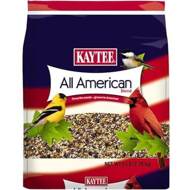 Kaytee All American Wild Bird Food Seed Blend for Cardinals, Blue Jays, Finches & Other Outdoor Wild Birds, 5 Pounds