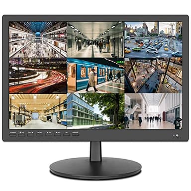 ZOSHING 17inch Security Monitor,Wall-Mounted Monitors Supports USB/Full Format Video Playback,CCTV Monitors with AV/HDMI Input/VGA/Headphone Output,Built-in Speaker, Remote Control