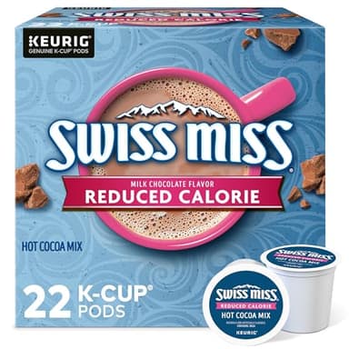 Swiss Miss Hot Cocoa Single-Serve K-Cup, Reduced Calorie, Box of 22
