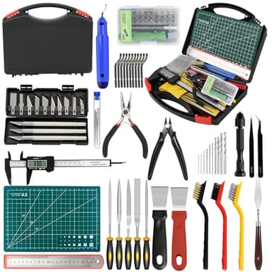 3D Printer Tool Kit, 105 Pcs 3D Printer Accessories Includes Deburring Tool, Removal Tools, Digital Caliper, Cutting Mat, Carrying Case, 3D Printing Tool Kit for Finishing, 3D Print Removing, Cleaning