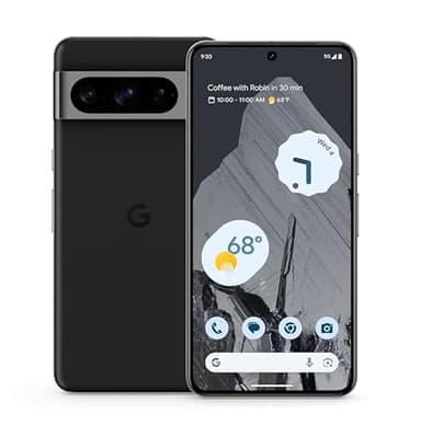Google Pixel 8 Pro - AT&T Android Smartphone with Telephoto Lens and Super Actua Display - 24-Hour Battery - Obsidian - 256 GB (Renewed)