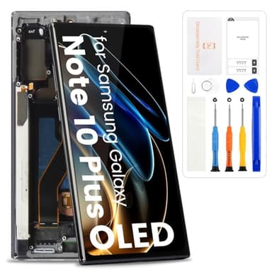 OLED for Samsung Galaxy Note 10 Plus Screen Replacement for Samsung Note 10+ LCD Screen SM-N975 SM-N976 Touch Digitizer Assembly Repair Kits with Frame (Black)