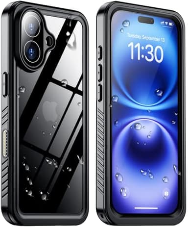 2025 New Designed for iPhone 16 Case Waterproof, [Built-in Screen Protector & Glass Camera Protector][Full Body Shockproof][IP68 Underwater][Dustproof][Dropproof] Phone Case for iPhone 16 6.1"