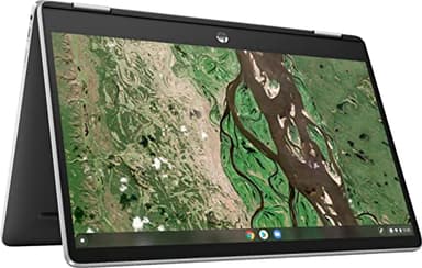 HP x360 14b Chromebook 14-inch HD Laptop, Touchscreen Notebook Intel Celeron 4GB DDR4 32GB eMMC Computer w/ WiFi Bluetooth Webcam BO Dual Speakers USB C, HDMI Port, Google Chrome OS Silver (Renewed)