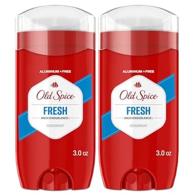 Old Spice Aluminum Free Deodorant For Men, High Endurance, 24/7 Sweat Defense & Odor Protection, 24/7 Freshness & Lasting Scent, Fresh Scent, 3.0 oz (Pack of 2)