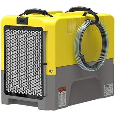 ALORAIR 180 PPD Commercial Dehumidifier with Pump Drain Hose, LGR Dehumidifiers for Basement Warehouse & Job Sites, Crawl Space Dehumidifier for Water Damage Restore, 5-Year-Limited Warranty, Yellow