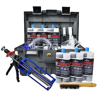 RadonSeal PRO Foundation Crack Repair Kit (30-ft) Expanding Foam Injection – The Professional Concrete Crack Repair Kit.