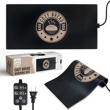 Cozy Bread® Sourdough Bread Proofing Mat for Home Bakers | USA Brand | Thermostat Controlled Bread Proofer (10" x 21") | Dough Riser Heating Mat