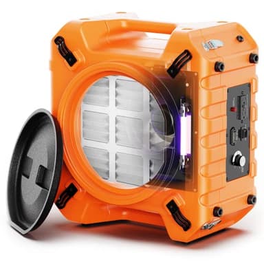 ALORAIR Air Scrubber | UV-C Light | Professional 3-Stage Filtration Negative Machine Air Purifier | HEPA Scrubber up to 750 CFM | Water Damage Restoration for Air Cleaner | PureAiro HEPA Pro 970