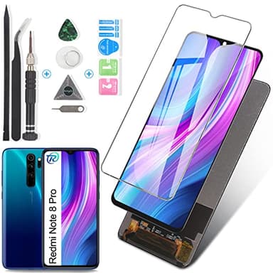 YWLRONG LCD for Xiaomi Redmi Note 8 Pro Screen Replacement Touch Screen Digitizer Assembly Screen Replacement with Tools(Black)