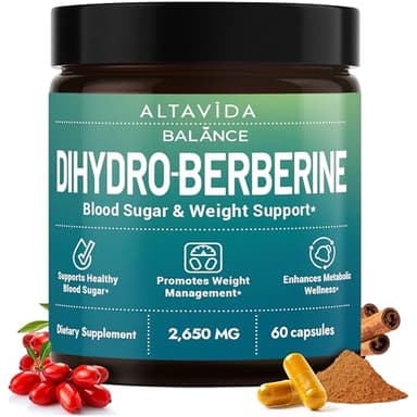 Dihydroberberine Super Berberine Supplement with Ceylon Cinnamon and Alpha Lipoic Acid - GlucoVantage 250mg - 5x Enhanced Bioavailability Over Berberine HCL - Metabolic & Wellness Support - 60 Caps