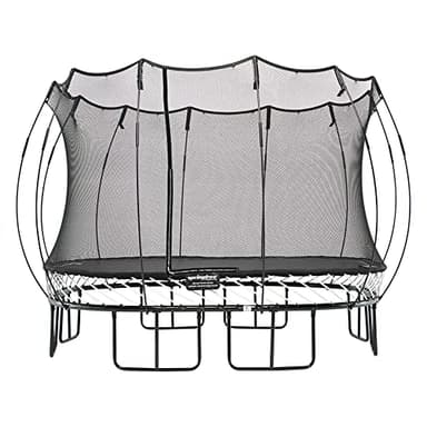 Springfree 11 Ft Square Outdoor Trampoline with Safety Enclosure, SoftEdge Mat & Hidden Frame – Heavy-Duty Backyard Jumping Fun for Family