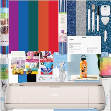 Cricut Maker 4 Machine Ultimate Bundle- Vinyl Sampler, Infusible Ink, Sticker Making Set, Iron-On Sampler Roll, Tools and Cutting Mats, Beginner Cutting Machine Set for Die-Cutting Projects