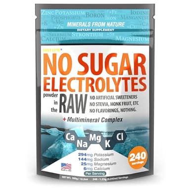 FAST LYTE No Sugar Electrolytes Powder in The Raw | Mix in Coffee, Soup, Juice, Water, Smoothies, Broth, Anything | No Sweeteners or Flavorings | Keto & Sugar Free | Non-GMO & Vegan