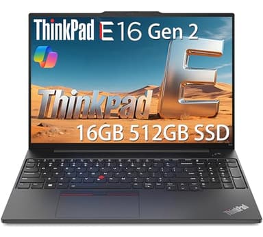 Lenovo ThinkPad E16 Gen 2 Business Laptop (16" FHD+ Anti-glare, AMD Ryzen 5 7535U (> Intel i7-1360P), 16GB DDR5, 512GB SSD) Fingerprint, Backlit, RGB Webcam, Wi-Fi, RJ-45, Win 11 Pro w/ Copilot