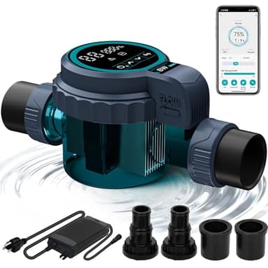 Smart Saltwater Pool Chlorinator System for 26,500 Gallons Above Ground Pool, Automated Salt Chlorine Generator with APP Control, Titanium Cell, One-Touch Operation & Low Maintenance