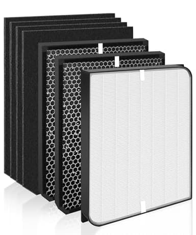 3000/3500 Replacement Filter Compatible with Air doctor 3000/3500 Air Purifi-er, with 1 main filter + 2 Activated Carbon filters + 4 Carbn Pre-Filters