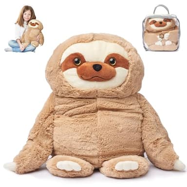 ODOXIA Big Weighted Animals for Anxiety 5lb Sloth | Stuffed Weighted Plush for Kids, Adults | Weighted Stuffed Animals | Weighted Plushies | Weighted Plushie