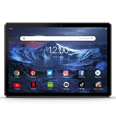 PRITOM 10'' Tablet Android 13 Phone Tablet with SIM Slot, 64GB Quad Core, IPS Touchscreen, 8MP Rear Camera WiFi GPS Bluetooth USB C, Support 3G Phone Call, Black