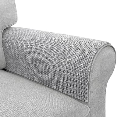 Couch Arm Covers, Sofa Arm Covers, Waterproof Armrest Cover for Sofa, Armchair, Loveseat, Non-Slip Recliner Arm Cover, Headrest Cover, Arm Chair Covers Set of 2 (Light Gray, 24"×20")