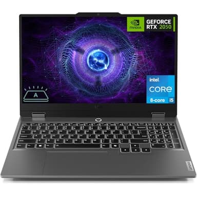 Lenovo LOQ Gaming Laptop, 15.6" FHD 144Hz Display, 8-core Intel Core i5-12450HX Processor, GeForce RTX 2050, 16GB DDR5, 512GB SSD, Wi-Fi 6, Ethernet, USB-C, HDMI, Backlit Keyboard, Windows 11 Home