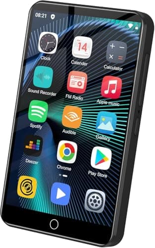 MP3 Player with Bluetooth and WiFi, 144GB Android OS, 4" Touch Screen, FM Radio, Kids MP3 & MP4 Player with Spotify, Amazon Music, and Google Play Store, Music Player for Kids