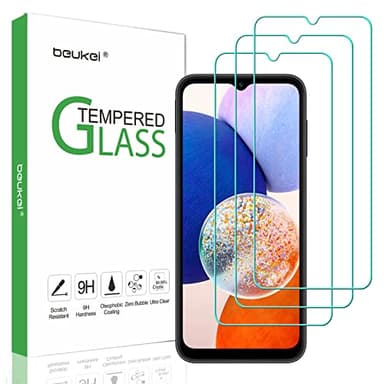 beukei (3 Pack) Compatible for Samsung Galaxy A14 5G / Galaxy A14 Screen Protector Tempered Glass, Touch Sensitive,Case Friendly, 9H Hardness