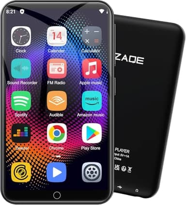 MP3 Player with Bluetooth and WiFi, 80GB Storage& Android OS, 4" Touch Screen Spotify Music&Video Player, Built-in Speaker, FM Radio, MP4 Player for Kids