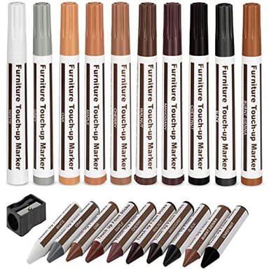 DAIXISM Furniture Repair Kit Wood Markers Wax Sticks, for Stains, Scratches, Wood Floors, Tables, Desks, Carpenters, Bedposts, Touch Ups, and Cover Ups (21)