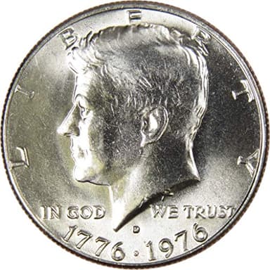 1976 D Kennedy Bicentennial Half Dollar Uncirculated Clad 50c Coin