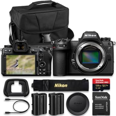 Nikon Z6 III | Nikon USA Model | Mirrorless Camera Body Only + 128 GB Memory + Extra Battery + Camera Carrying Case (11pc Bundle)