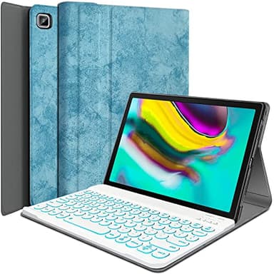 Wineecy Backlit Keyboard Case for Samsung Galaxy Tab S5e 10.5" 2019 (SM-T7200/T725/T727), Protective Cover Case with Detachable Wireless Keyboard for Galaxy Tab S5e 10.5" 2019 Release