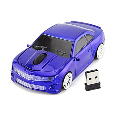 AI5G Wireless Sport Car Mouse - Optical with 2.4GHz Nano USB LED Headlight (Blue) for Laptop/Desktop