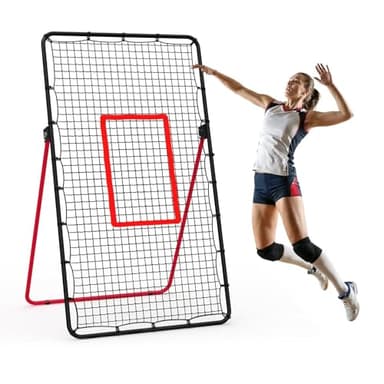 Adjustable Volleyball Rebounder Net, 7x4ft Large Bounce Back Training Net – Multi-Angle, Foldable & Sturdy, Easy Assembly, for Bumping, Spiking & Setting, Indoor & Outdoor Practice Equipment