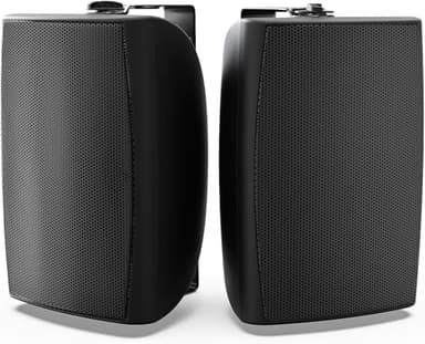 Herdio 8 Inch 600W Outdoor Speakers Passive Waterproof Wired with Powerful Bass, Wall Mount Durable Loud Sound System | Ideal for Large Spaces: Commercial Areas, Spacious Backyards, Auditorium (Black)