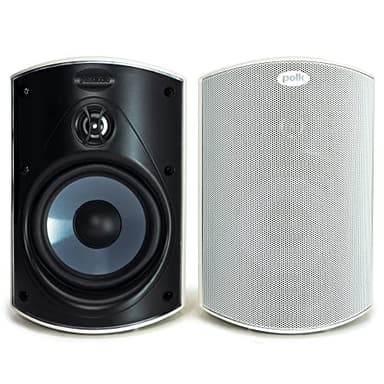 Polk Audio Atrium 4 Outdoor Speakers with Powerful Bass (Pair, White), All-Weather Durability, Speed-Lock Mounting System (Renewed)