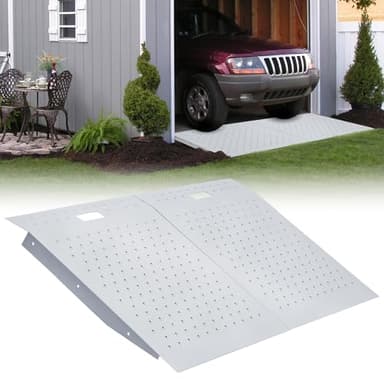29" x 48" Shed Ramp, 1500 LB Capacity Shed Ramp for Riding Mower, Heavy-Duty Ramp for Shed Anti Slip Punch Plate, 12.7° Slope, for ATV, Motorcycles, Garages, Barns (2PC)